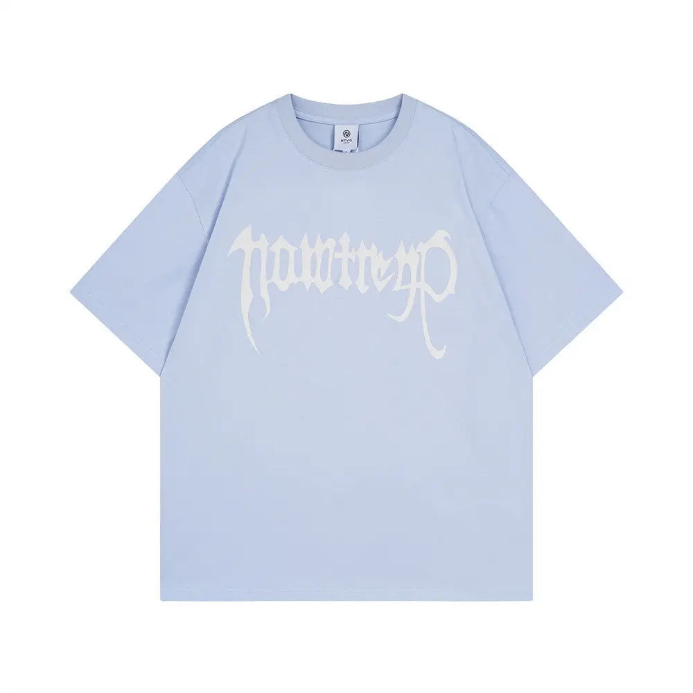 Art Letter Print Short-sleeve Punk High Street Novara Shop   Novara Shop