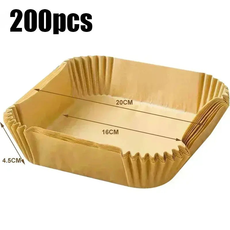 50pcs/set Air Fryer Disposable Paper Parchment Wood Pulp Steamer Cheesecake Air Fryer Accessories Baking Paper For Air Fryer Novara Shop   Novara Shop