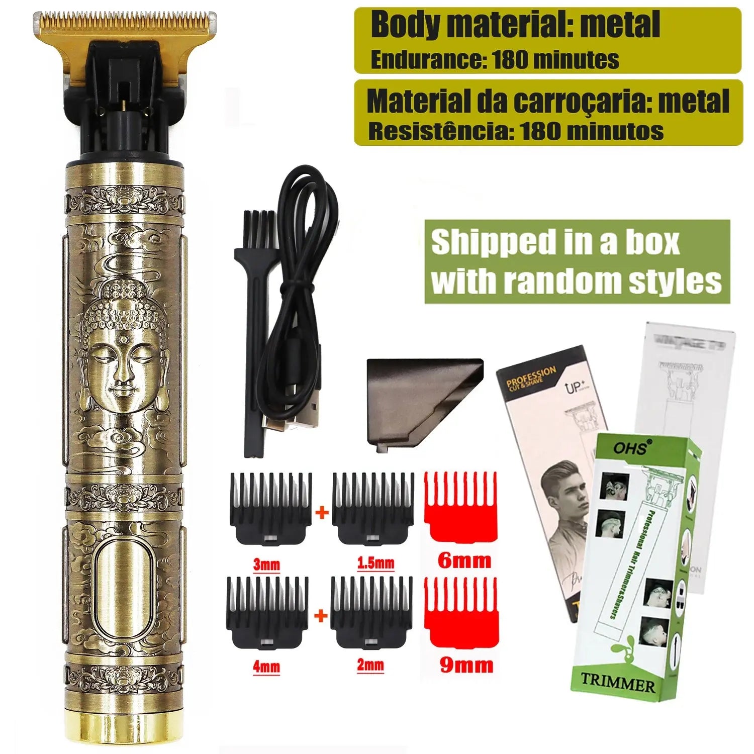 Vintage T9 Hair Clipper Beard Shaving Body Hair Trimmer Clippers Electric Men Haircut Machine 0mm Barber Shaver Novara Shop   Novara Shop