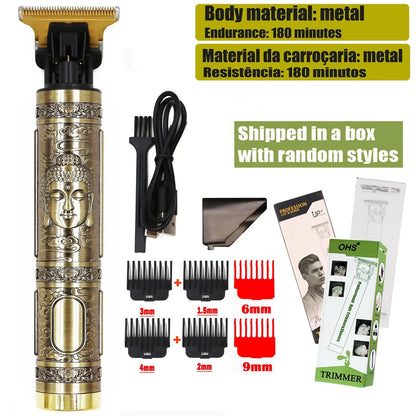 Vintage T9 Hair Clipper Beard Shaving Body Hair Trimmer Clippers Electric Men Haircut Machine 0mm Barber Shaver Novara Shop   Novara Shop