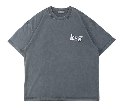 Letter Print Short-Sleeved T-Shirt Men Novara Shop   Novara Shop