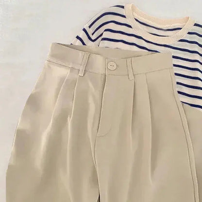 High Waist Women Suit Pants Fall Straight Office Ladies Korean Fashion Trousers Casual Button Loose Female Black Pants New 2024 Novara Shop   Novara Shop