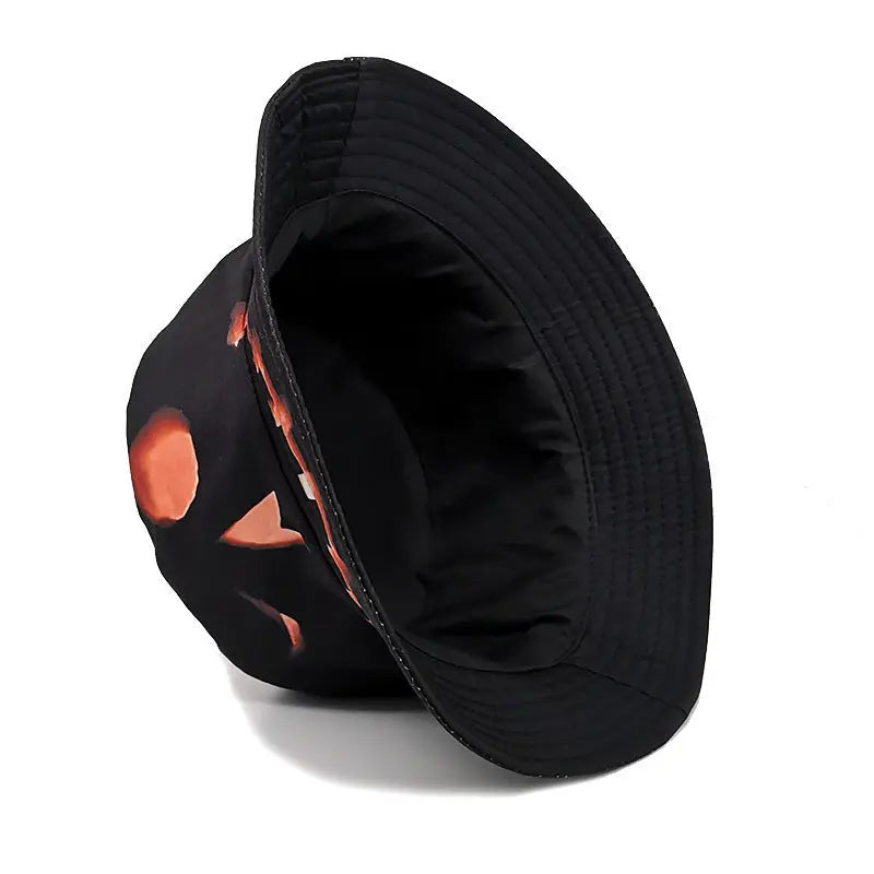 Halloween Hats Creative Cartoon Pumpkin Grimace Printed Sun-shade Fisherman Hat Novara Shop   Novara Shop