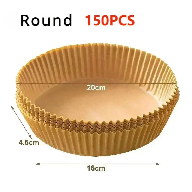 50pcs/set Air Fryer Disposable Paper Parchment Wood Pulp Steamer Cheesecake Air Fryer Accessories Baking Paper For Air Fryer Novara Shop   Novara Shop