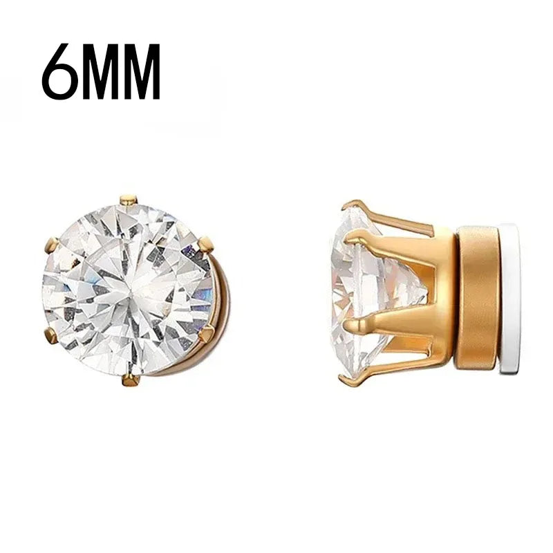 1Pairs Crystal Strong Magnetic Ear Stud Clip Earrings for My Novara Shop   Novara Shop