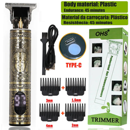 Vintage T9 Hair Clipper Beard Shaving Body Hair Trimmer Clippers Electric Men Haircut Machine 0mm Barber Shaver Novara Shop   Novara Shop