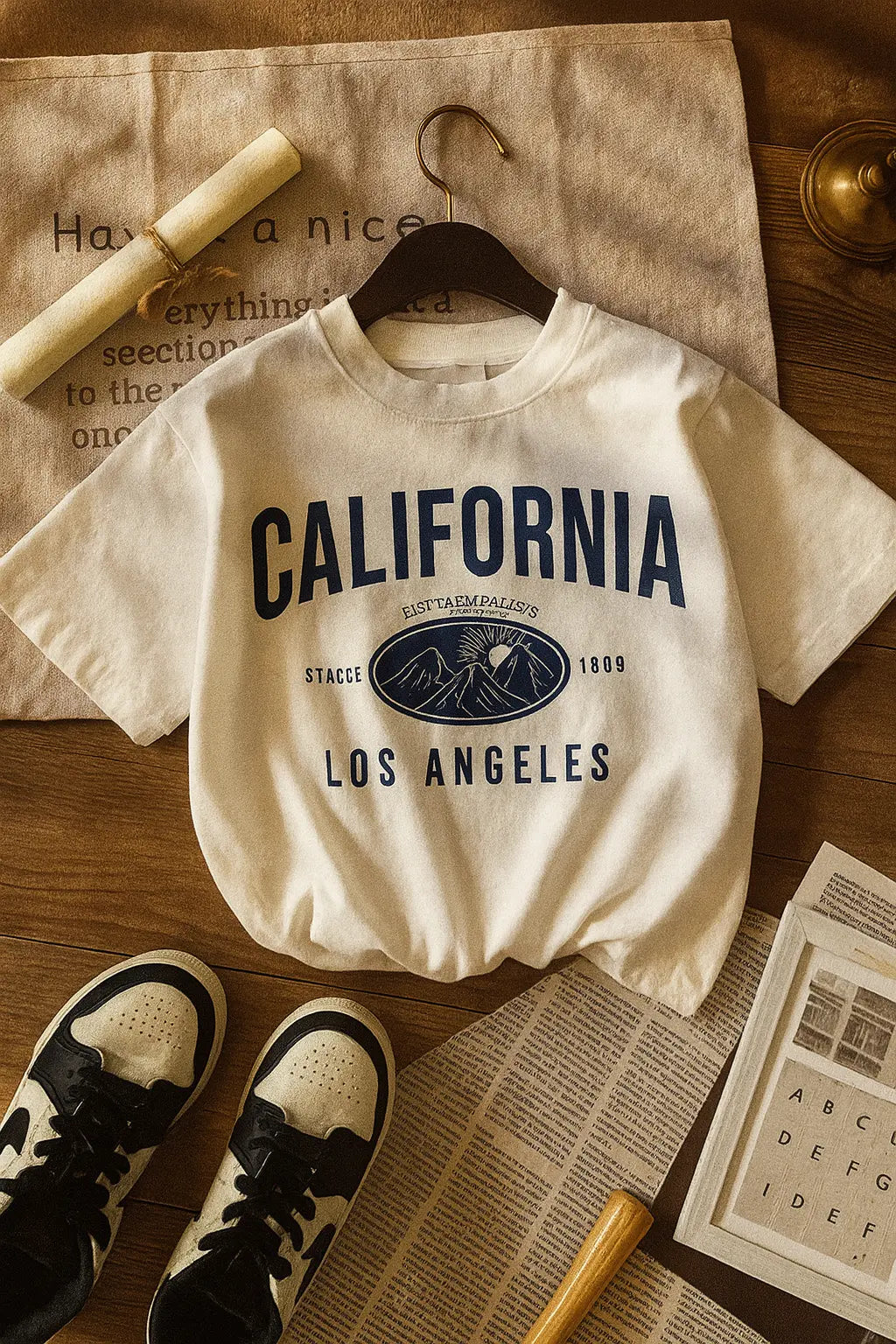 Summer Women California T-Shirt American Vintage O-Neck Tops Tees Fashion Los Angeles Clothing Female Casual Streetwear Y2K Top - Novarashop