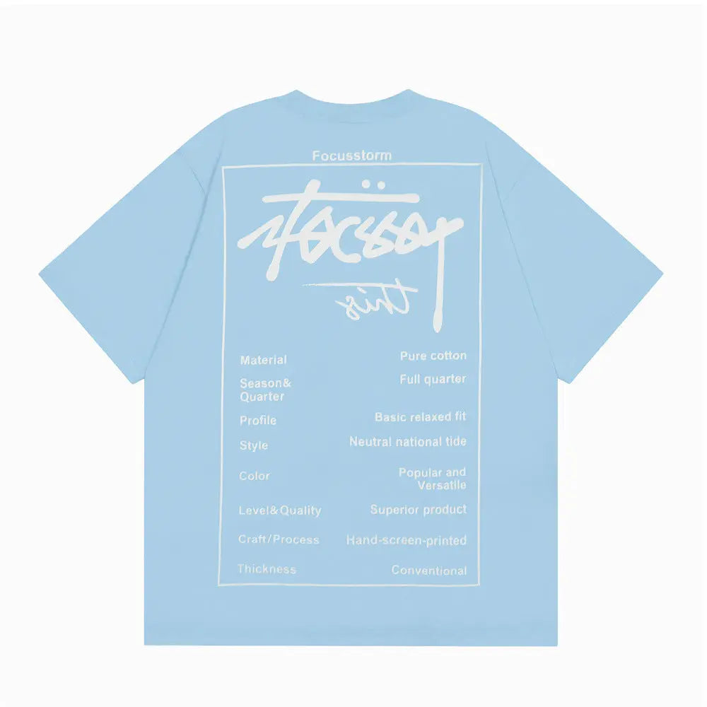 Fashion Letter Print Short-sleeve T-shirt Men Novara Shop   Novara Shop