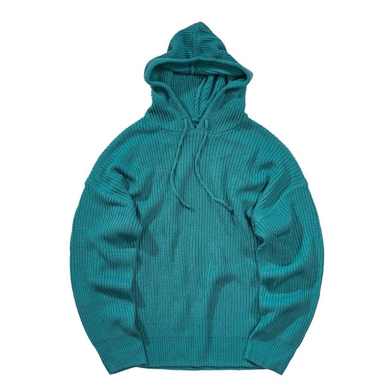 Hooded knit sweater Novara Shop  69.99 Novara Shop Blue green / XXL  69.99