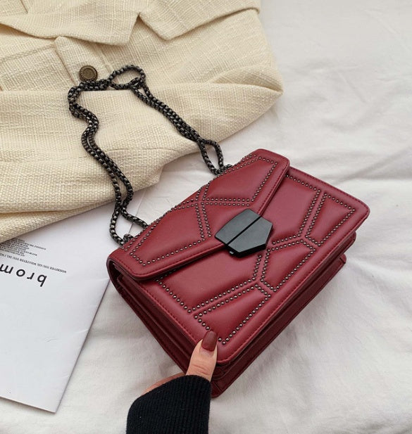 Rivet Chain Small Crossbody Bags For Women Novara Shop  46.99 Novara Shop Red  46.99