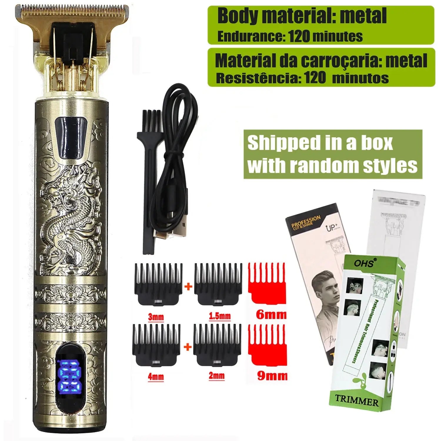 Vintage T9 Hair Clipper Beard Shaving Body Hair Trimmer Clippers Electric Men Haircut Machine 0mm Barber Shaver Novara Shop   Novara Shop