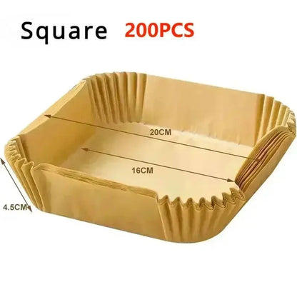 50pcs/set Air Fryer Disposable Paper Parchment Wood Pulp Steamer Cheesecake Air Fryer Accessories Baking Paper For Air Fryer Novara Shop   Novara Shop