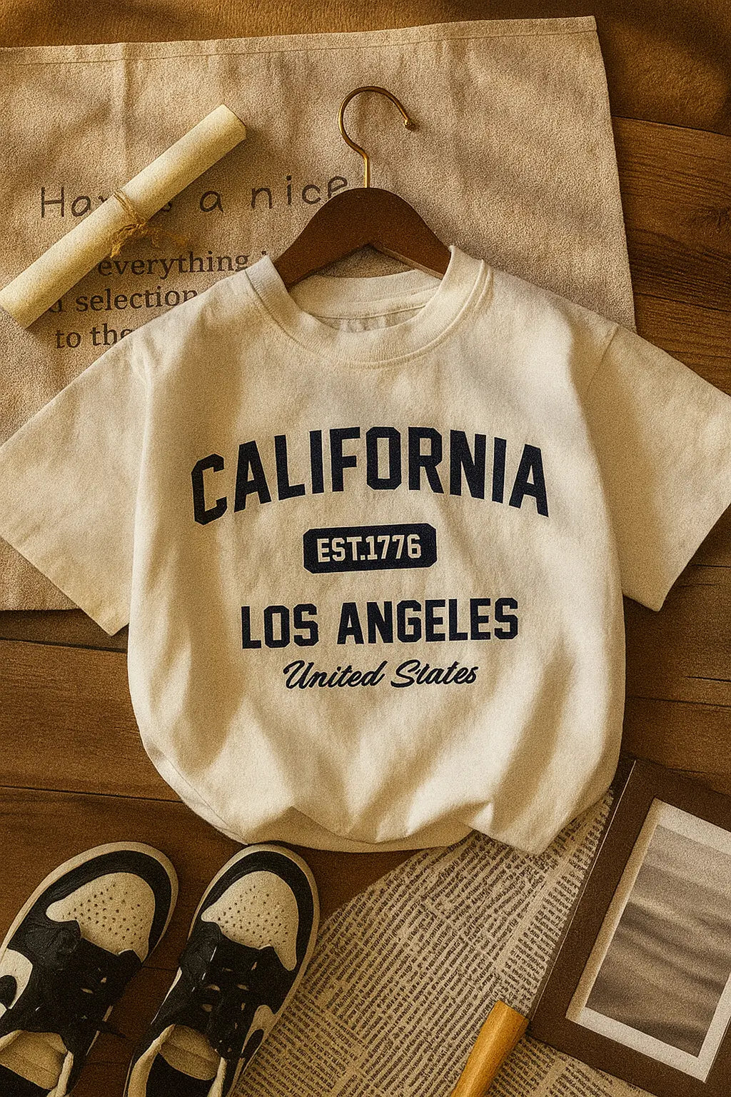 Summer Women California T-Shirt American Vintage O-Neck Tops Tees Fashion Los Angeles Clothing Female Casual Streetwear Y2K Top - Novarashop