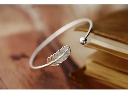 S925 Sterling Silver Leaf Bracelet - Novarashop