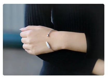 S925 Sterling Silver Leaf Bracelet - Novarashop