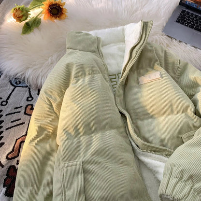 Thickened Double-sided Wear Berber Fleece Cotton Coat Cotton-padded Clothes For Men And Women Novara Shop  118.80 Novara Shop Mustard Green / XL  118.80