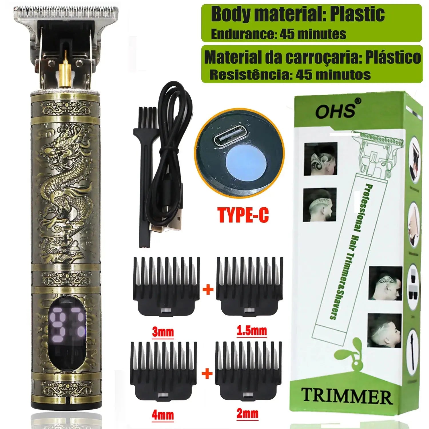 Vintage T9 Hair Clipper Beard Shaving Body Hair Trimmer Clippers Electric Men Haircut Machine 0mm Barber Shaver Novara Shop   Novara Shop