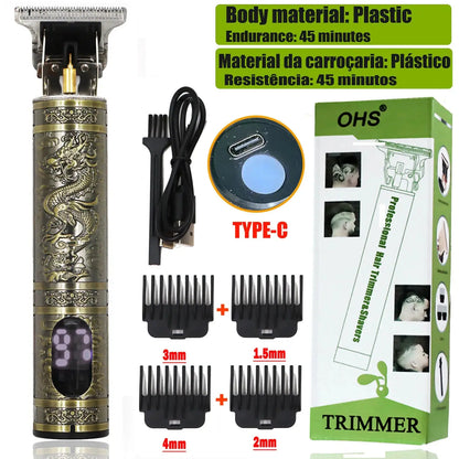 Vintage T9 Hair Clipper Beard Shaving Body Hair Trimmer Clippers Electric Men Haircut Machine 0mm Barber Shaver Novara Shop   Novara Shop