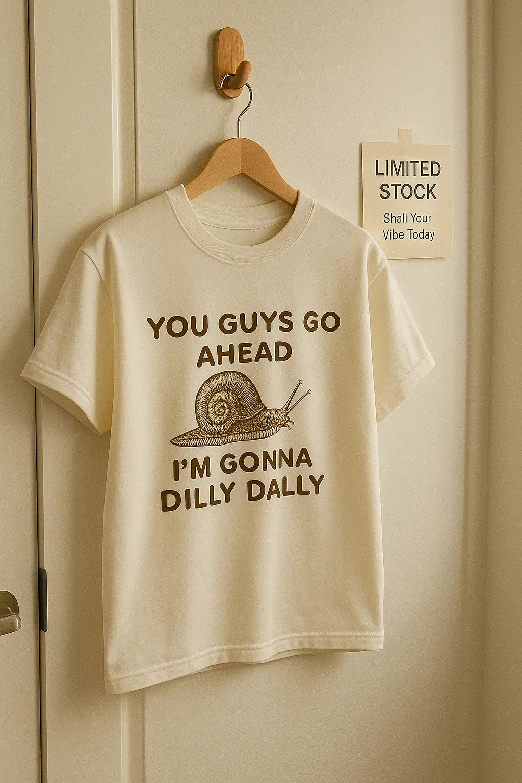 Go Ahead I Am Gonna Dilly Dally Tshirt Man Retro Funny Snail Minimalistic T-Shirt Women Short Sleeve T Shirt Tees - Novarashop