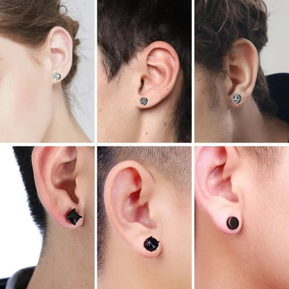1Pairs Crystal Strong Magnetic Ear Stud Clip Earrings for My Novara Shop   Novara Shop