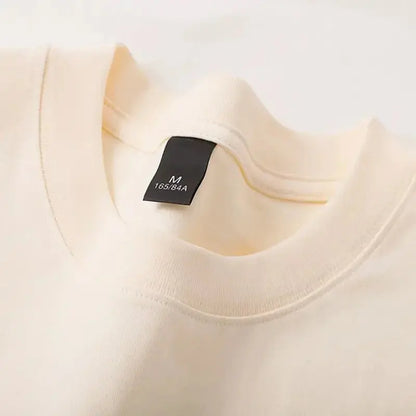 600grams 100% Cotton Men Oversized Heavyweight T Shirt Summer Women Short Sleeve Top Casual Men&