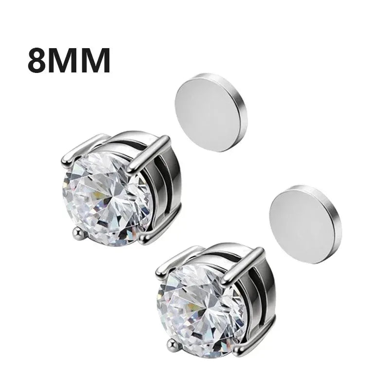 1Pairs Crystal Strong Magnetic Ear Stud Clip Earrings for My Novara Shop   Novara Shop