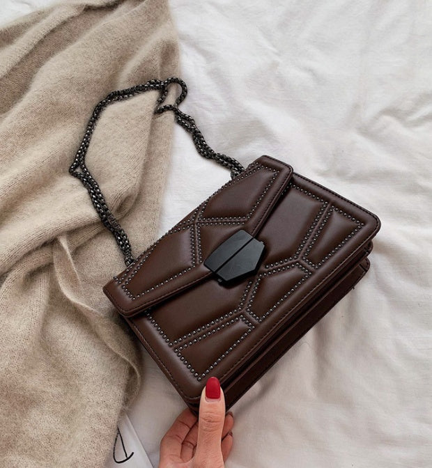 Rivet Chain Small Crossbody Bags For Women Novara Shop  46.99 Novara Shop Coffee  46.99