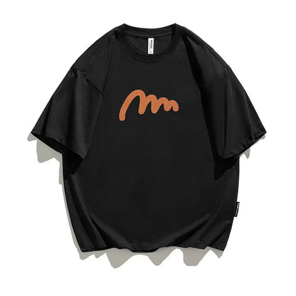 Fashion Cotton Print Short Sleeve T-shirt Men Novara Shop  36.58 Novara Shop Black / XL  36.58