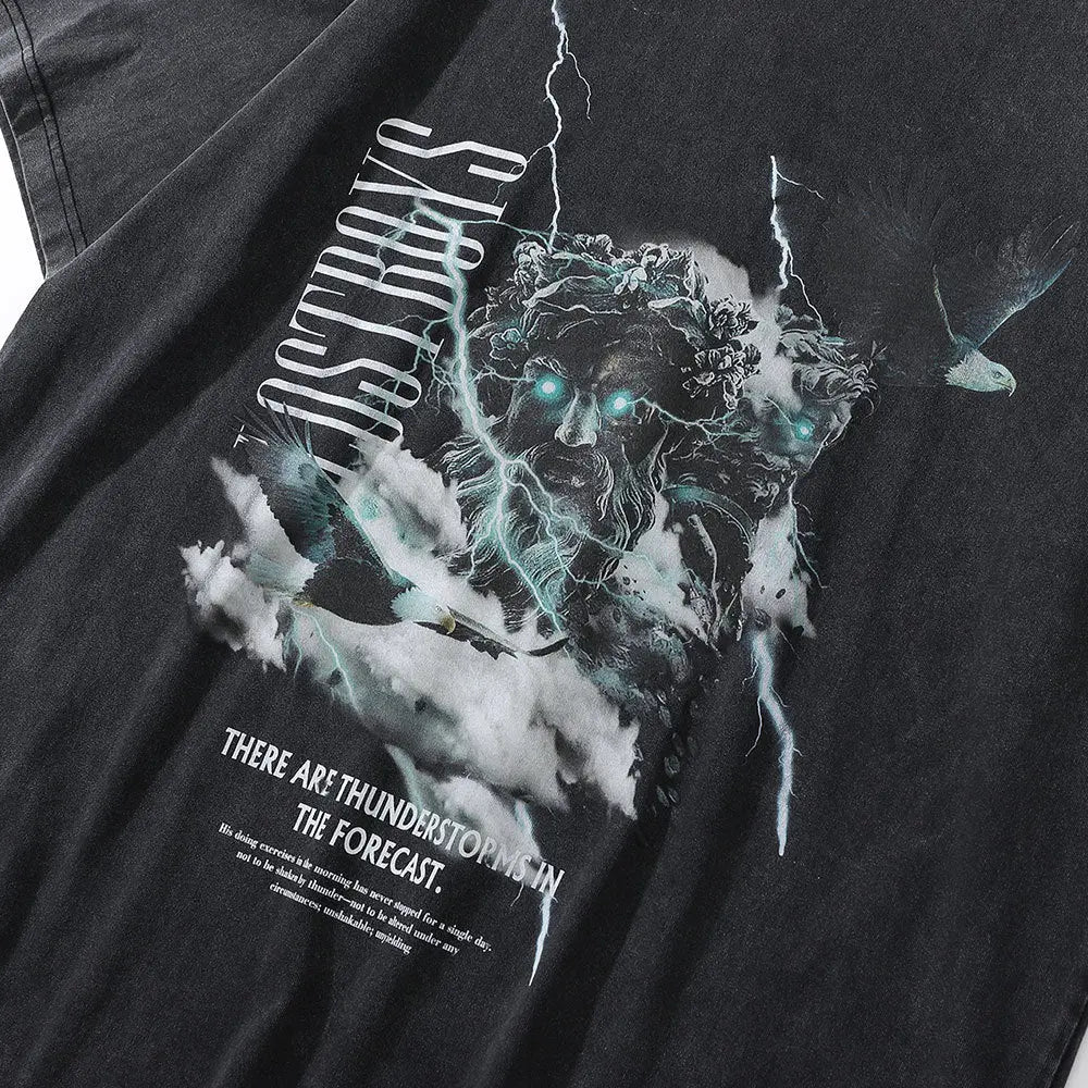 Devil Print Washed T-shirt Men Novara Shop Devil Print Washed T-shirt Men  Novara Shop  Devil Print Washed T-shirt Men