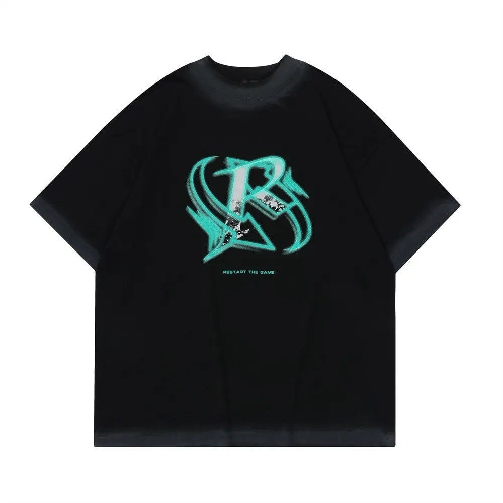 Letter Print Short-sleeve T-shirt Men Novara Shop Letter Print Short-sleeve T-shirt Men 41.79 Novara Shop Black / XL Letter Print Short-sleeve T-shirt Men 41.79