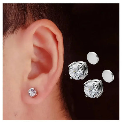 1Pairs Crystal Strong Magnetic Ear Stud Clip Earrings for My Novara Shop   Novara Shop