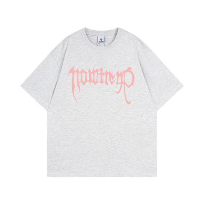 Art Letter Print Short-sleeve Punk High Street Novara Shop  37.00 Novara Shop Gray / XXL  37.00