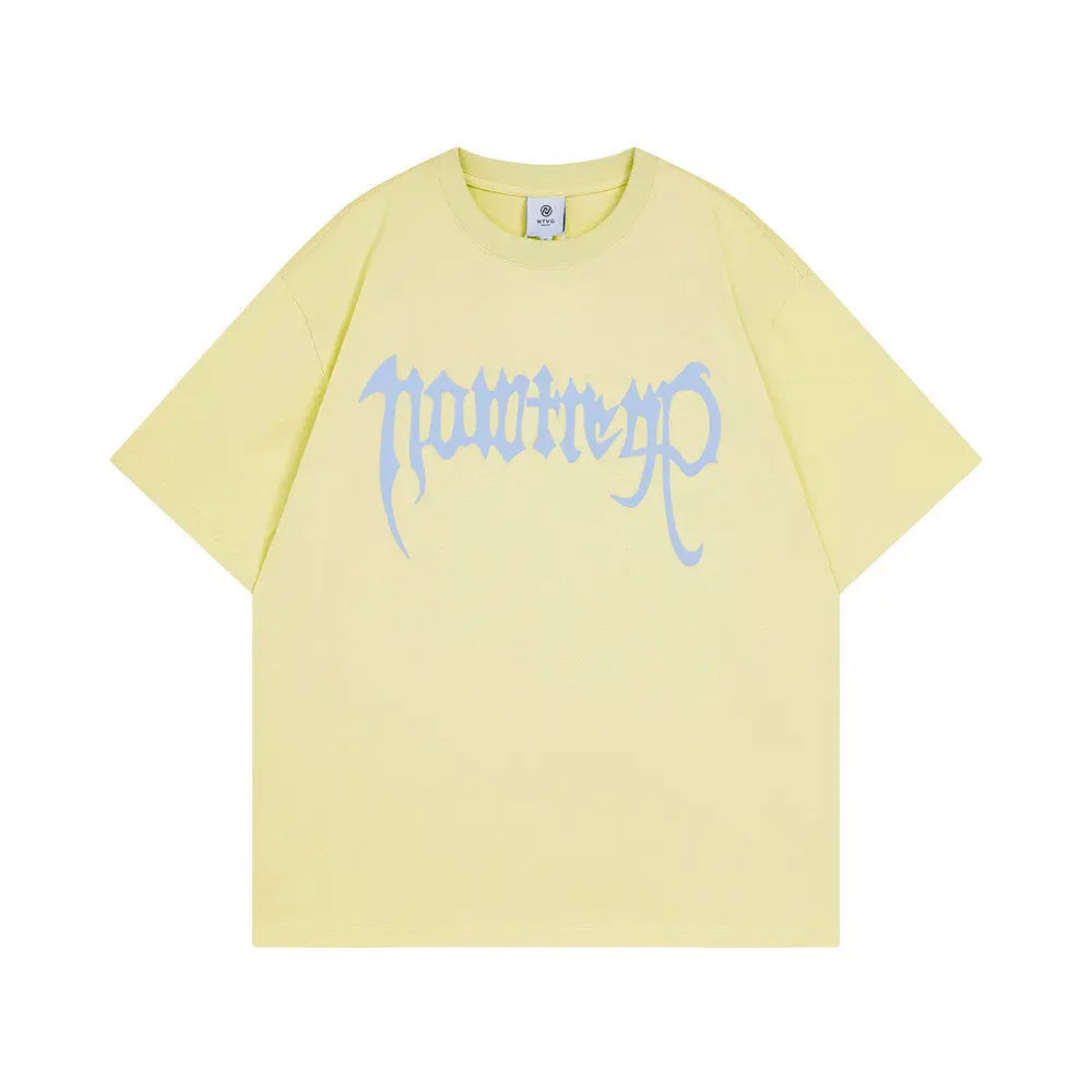 Art Letter Print Short-sleeve Punk High Street Novara Shop   Novara Shop
