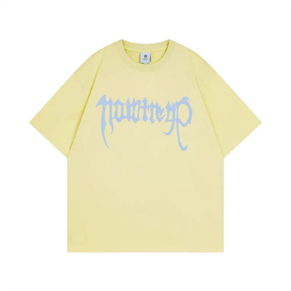 Art Letter Print Short-sleeve Punk High Street Novara Shop   Novara Shop