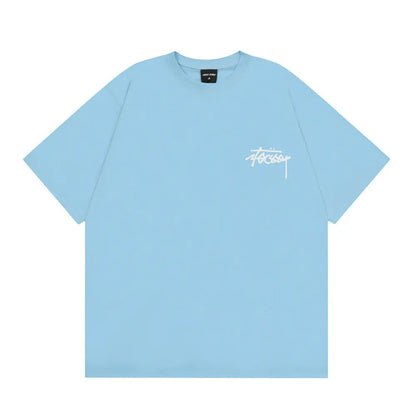 Fashion Letter Print Short-sleeve T-shirt Men Novara Shop  37.50 Novara Shop Blue / XXL  37.50