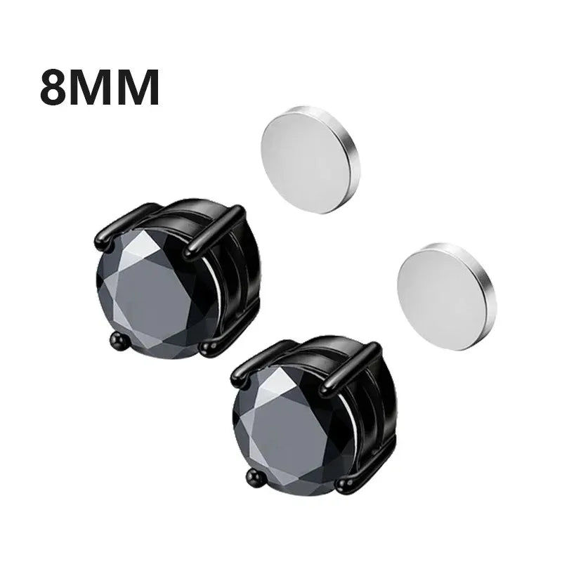 1Pairs Crystal Strong Magnetic Ear Stud Clip Earrings for My Novara Shop   Novara Shop
