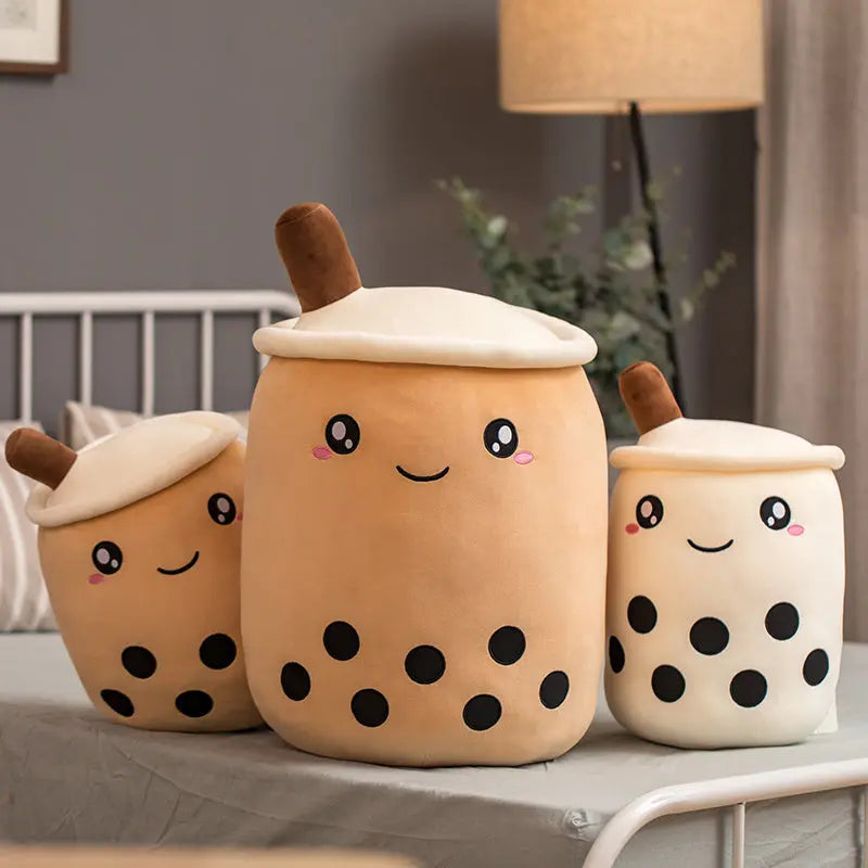 Unique Soft Teddy Plush Boba Milk Tea Plushie Toy Stuffed Fruit Shape Taste Milk Tea Hug Pillow Balls Boba Tea Cup Cushion Kids Novara Shop   Novara Shop