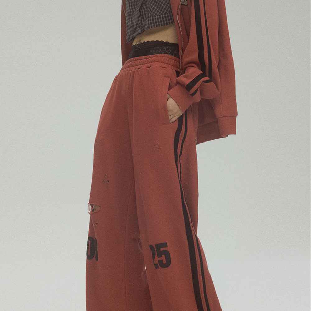 American Striped Sports Trousers For Men And Women