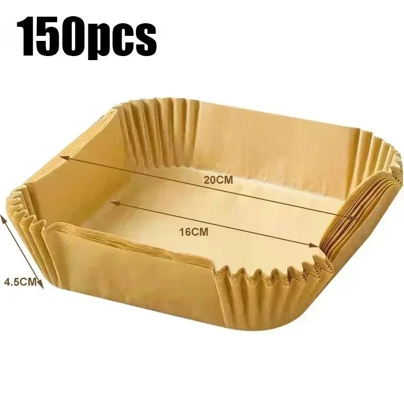 50pcs/set Air Fryer Disposable Paper Parchment Wood Pulp Steamer Cheesecake Air Fryer Accessories Baking Paper For Air Fryer Novara Shop   Novara Shop