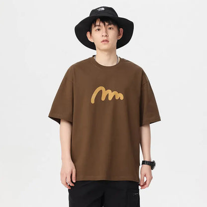 Fashion Cotton Print Short Sleeve T-shirt Men Novara Shop   Novara Shop