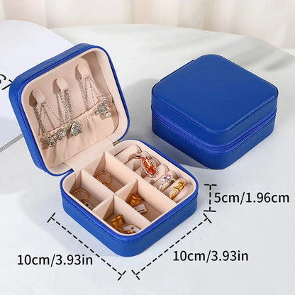 PU Leather Jewelry Mini Storage Box Travel Home Bracelet Earrings Storage Display Case For Women Ring Jewelry Portable Organizer Novara Shop   Novara Shop