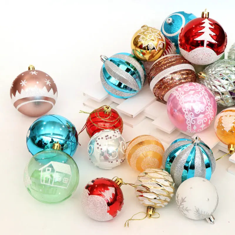Christmas ball, bright ball, 6cm24, Christmas decorations, Christmas tree, Christmas tree decoration - Novarashop