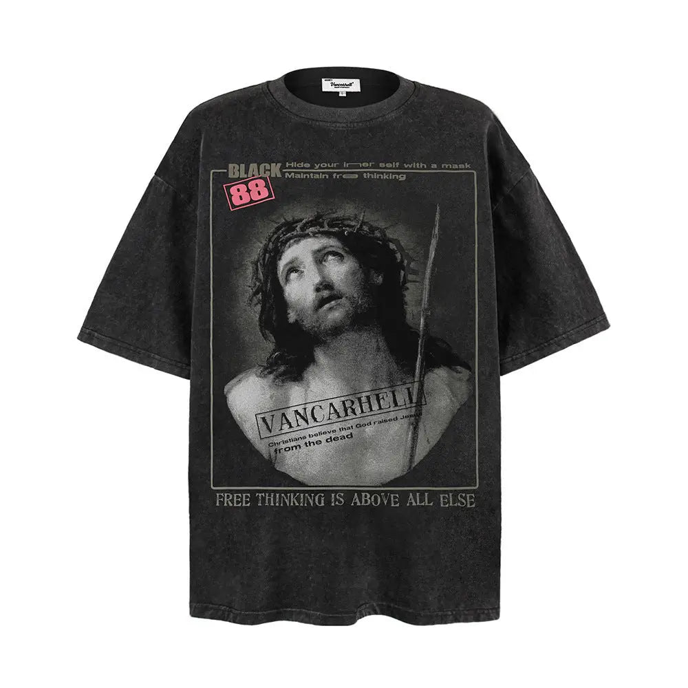 Vintage Print Short Sleeves T-shirt Men Novara Shop Vintage Print Short Sleeves T-shirt Men  Novara Shop  Vintage Print Short Sleeves T-shirt Men