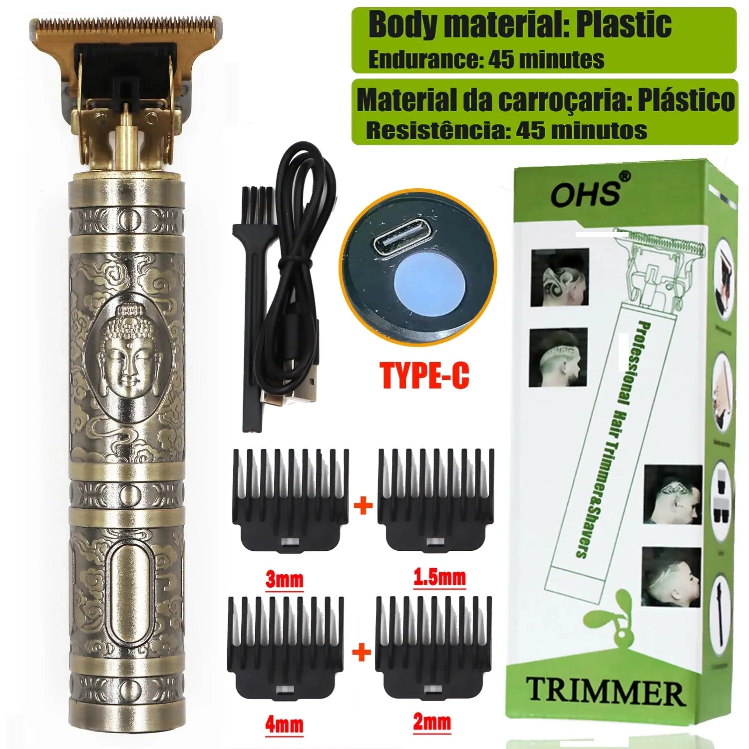 Vintage T9 Hair Clipper Beard Shaving Body Hair Trimmer Clippers Electric Men Haircut Machine 0mm Barber Shaver Novara Shop   Novara Shop