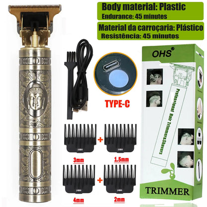 Vintage T9 Hair Clipper Beard Shaving Body Hair Trimmer Clippers Electric Men Haircut Machine 0mm Barber Shaver Novara Shop   Novara Shop