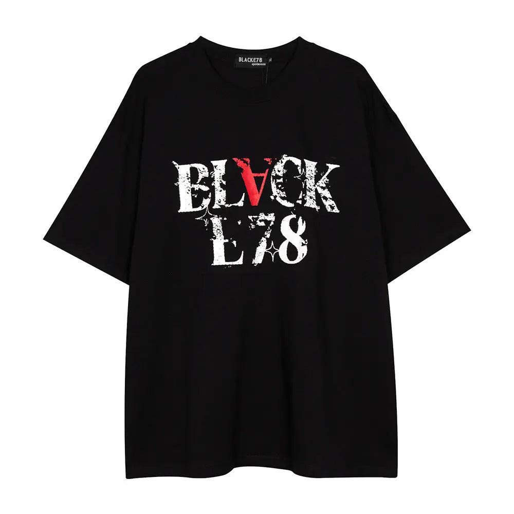 Fashion Letter Print Casual T-shirt Men Novara Shop  38.70 Novara Shop Black / XL  38.70