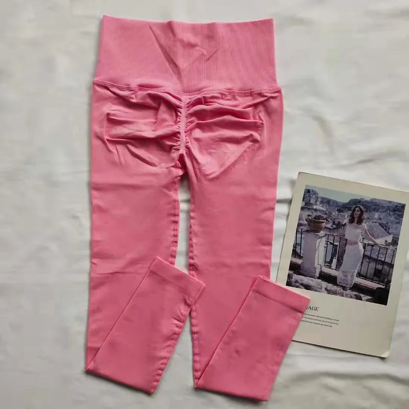 Seamless High Waist Yoga Leggings for Gym, Running, and Sport - Quick Dry Scrunch Butt Pants Novara Shop   Novara Shop