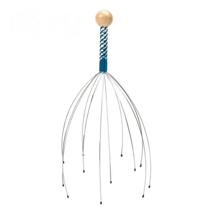 1PC Octopus Head Massager Stainless Steel Engraved Head Relaxer Brain Massage Claw Scalp Scratcher Itch Reliever Random Color Novara Shop   Novara Shop