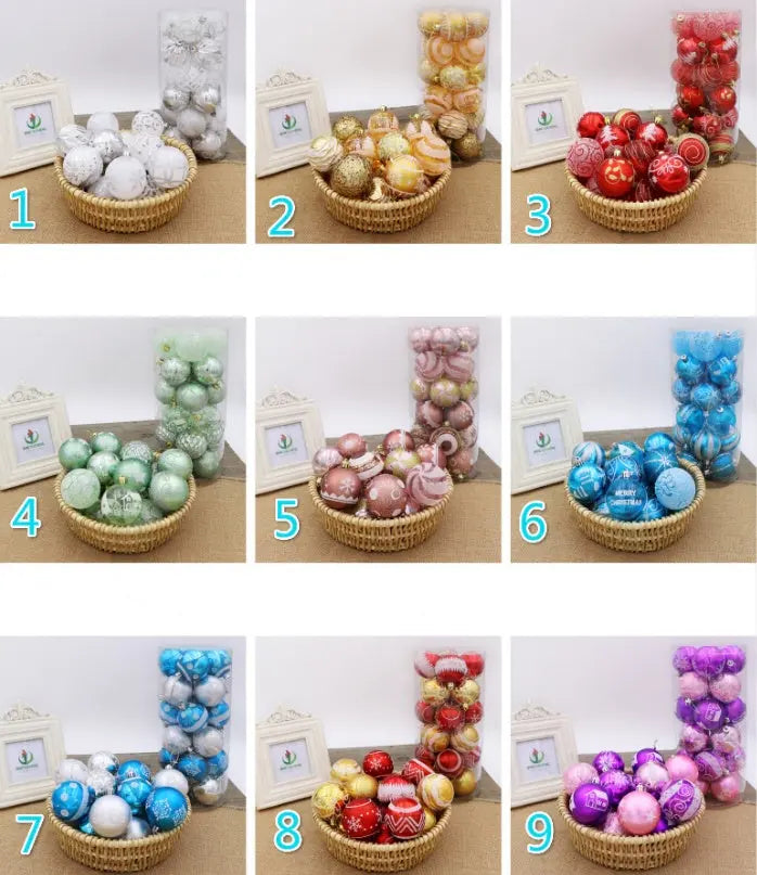 Christmas ball, bright ball, 6cm24, Christmas decorations, Christmas tree, Christmas tree decoration - Novarashop