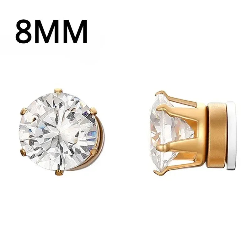 1Pairs Crystal Strong Magnetic Ear Stud Clip Earrings for My Novara Shop   Novara Shop